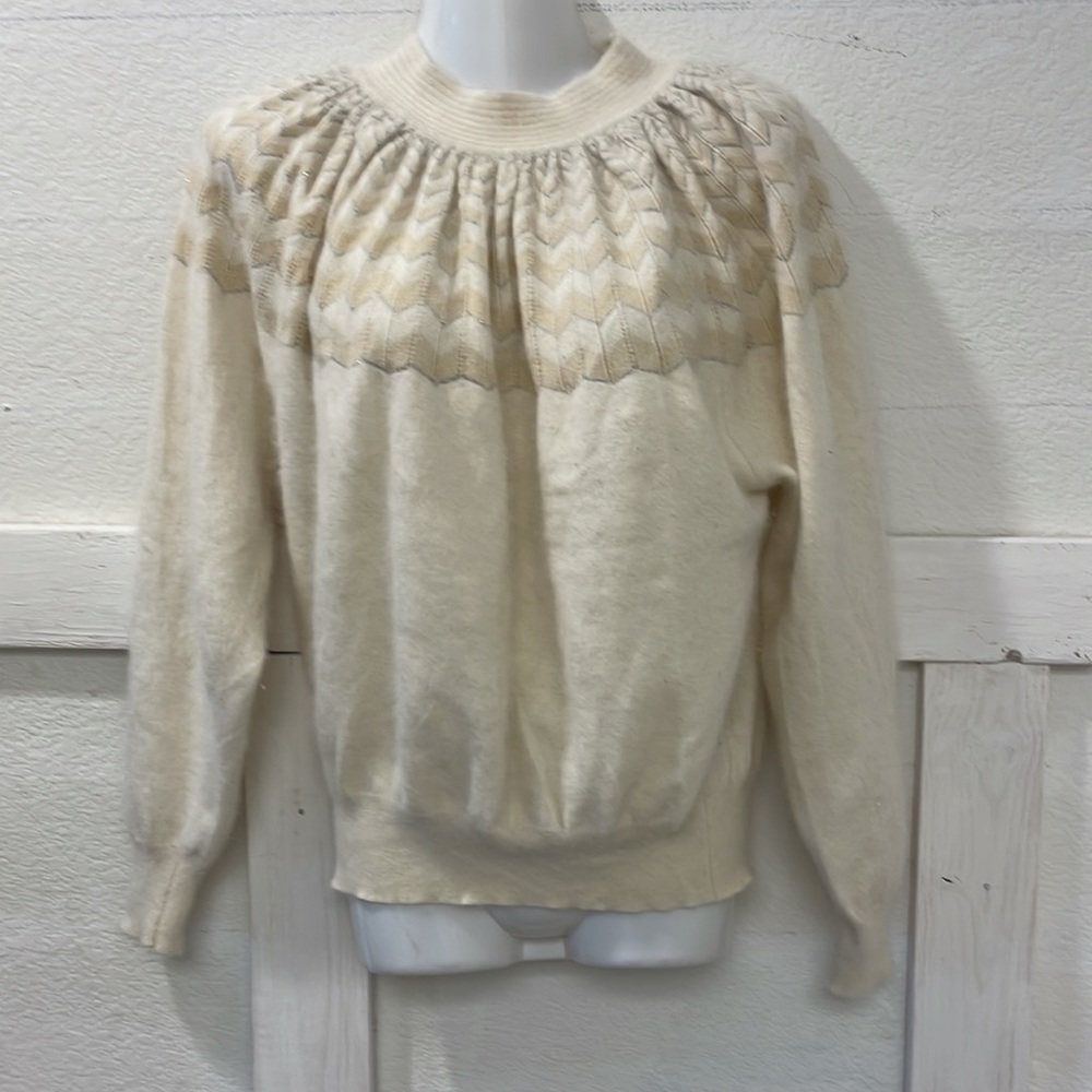 Vintage ‘80s Jebb Levy angora cream sweater small